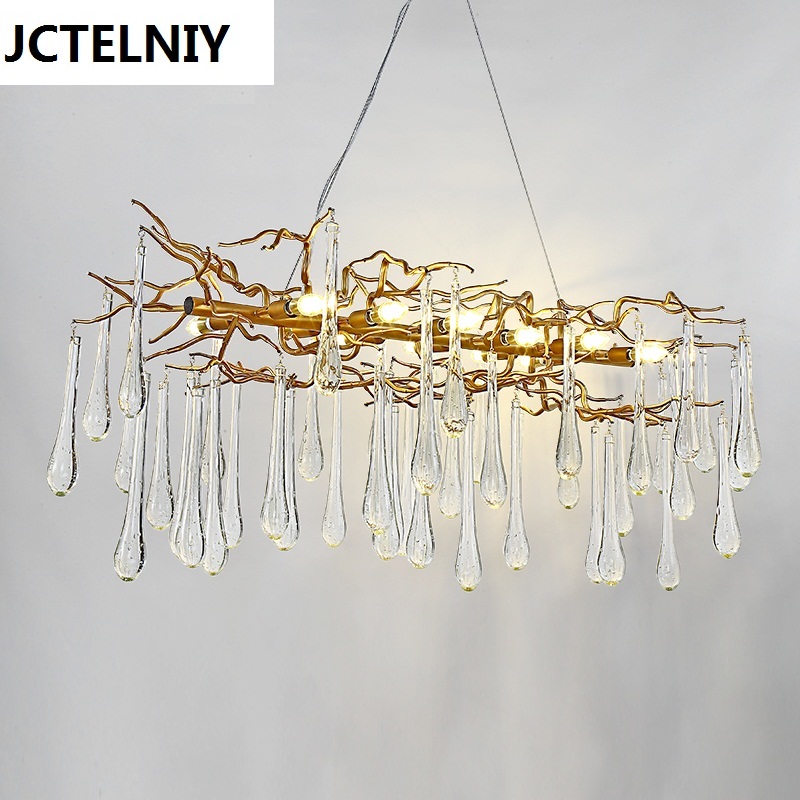 Living room chandelier French crystal led branches lighting lamps 
Living room chandelier French crystal led branches lighting lamps