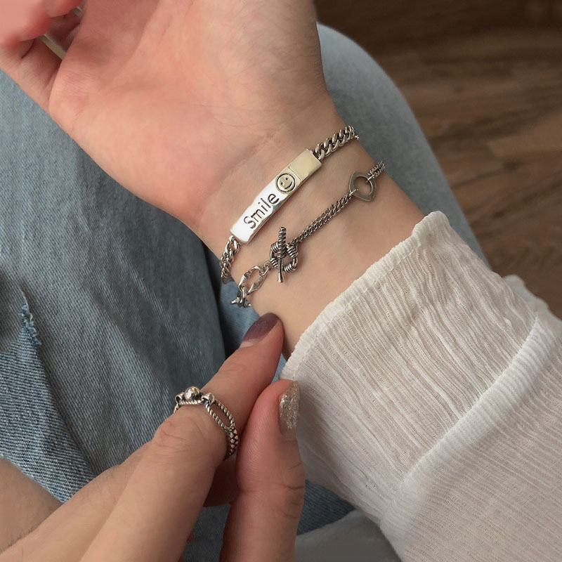 925 Sterling Silver Smiling Face Thai Silver Bracelet Fashion Lock Chain Square Bracelet For Women Men Jewelry Gifts S-B347
925 Sterling Silver Smiling Face Thai Silver Bracelet Fashion Lock Chain Square Bracelet For Women Men Jewelry Gifts S-B347