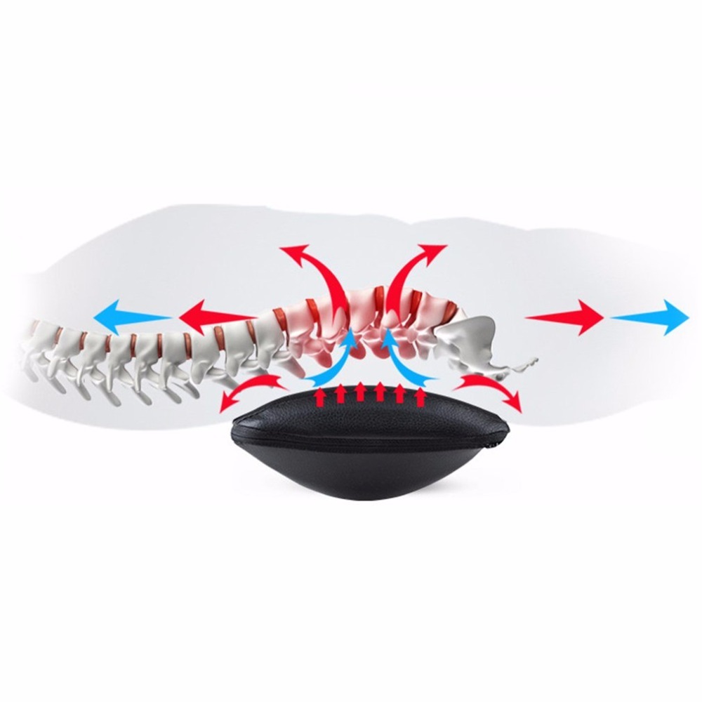 Manual Inflatable Spine Pain Relief Back Massage Cushion Lumbar Traction Stretching Device Waist Spine Relax Health Care