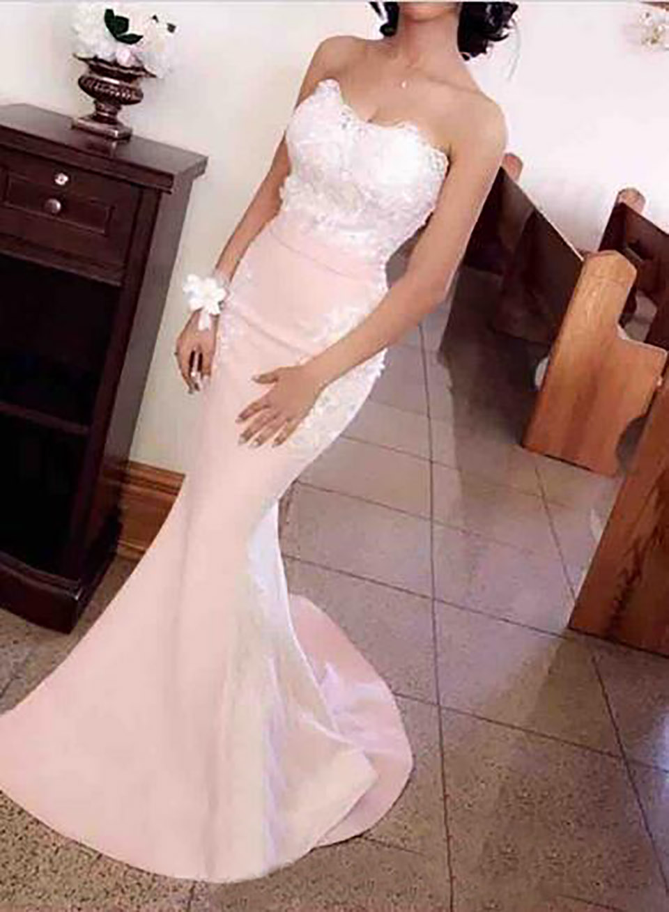 Elegant Mermaid Cheap Evening Dresses With Tulle Sexy See Through Party Evening Gowns Custom Made Luxury Dress Evening Wear BD9070