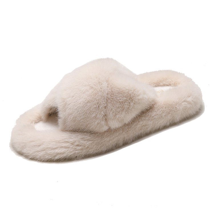 Maggie s Walker 2020 Spring New Fuzzy Slippers Sliders Shoes Soft Comfort Footwear Shoe Cute Winter Fur Home Shoe Casual Shoes Y200706