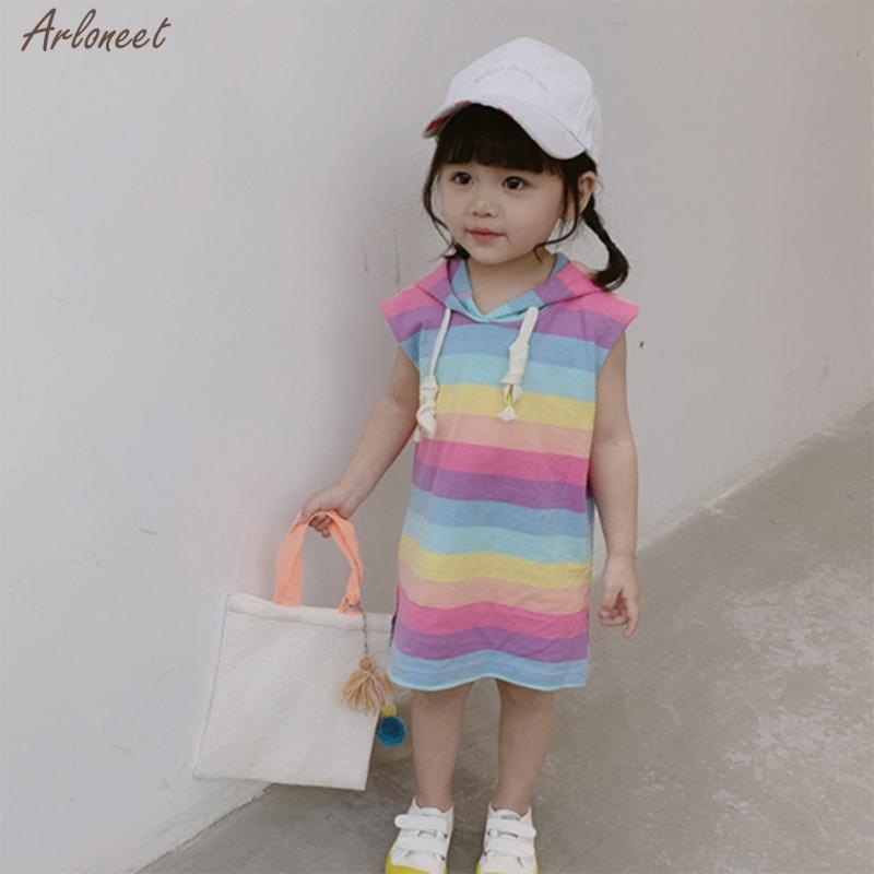 Girls Dress Skirt Toddler Baby Kids Girls Rainbow Striped Hooded Princess Dress Casual Clothes New Baby Fashion Summer, As pic
Girls Dress Skirt Toddler Baby Kids Girls Rainbow Striped Hooded Princess Dress Casual Clothes New Baby Fashion Summer, As pic