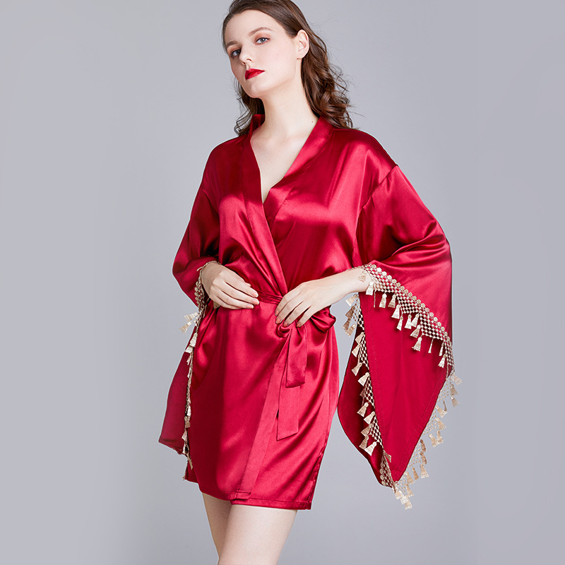Ukii Silk Robes For Women Mini Sleepwear Robe Pajamas Robe Bridal Party Robes Lingerie Silk Satin Dressing Gown Bathrobe Women, 1691 red
Ukii Silk Robes For Women Mini Sleepwear Robe Pajamas Robe Bridal Party Robes Lingerie Silk Satin Dressing Gown Bathrobe Women, 1691 red