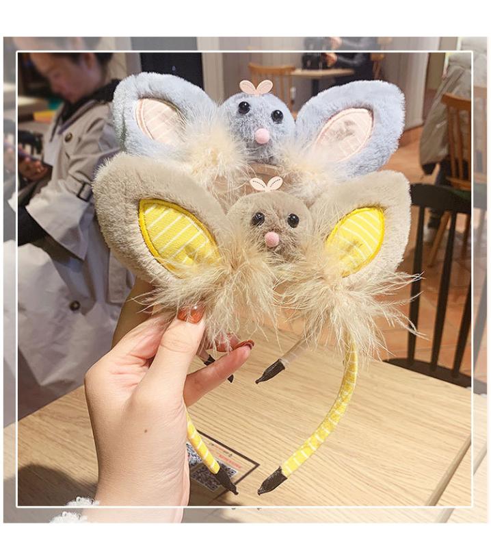 Cartoon Headband Animal Cute Children Do Not Hurt hair Headband Hair Accessories, A2