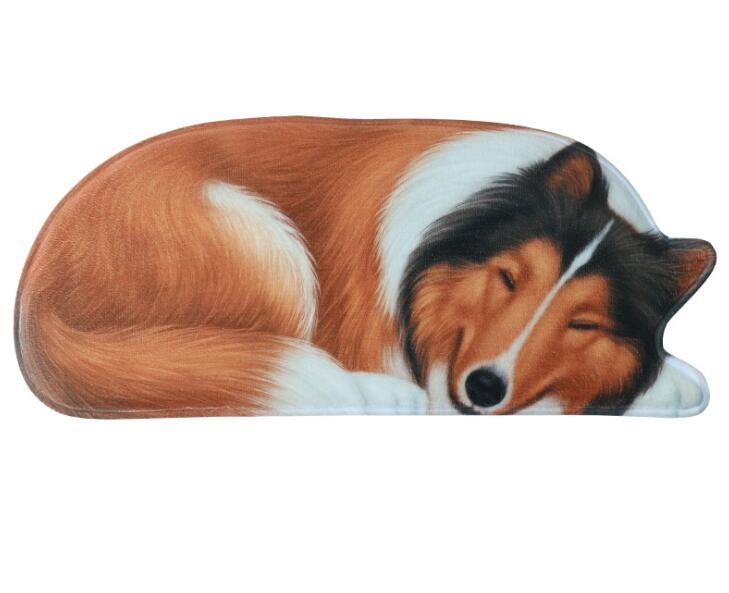 3D Dog Carpet Animal Printed Carpets Anti-slip Floor Mat Kitchen Bath Mat Carpets Bath Mat Absorb Dry Bathroom Carpet