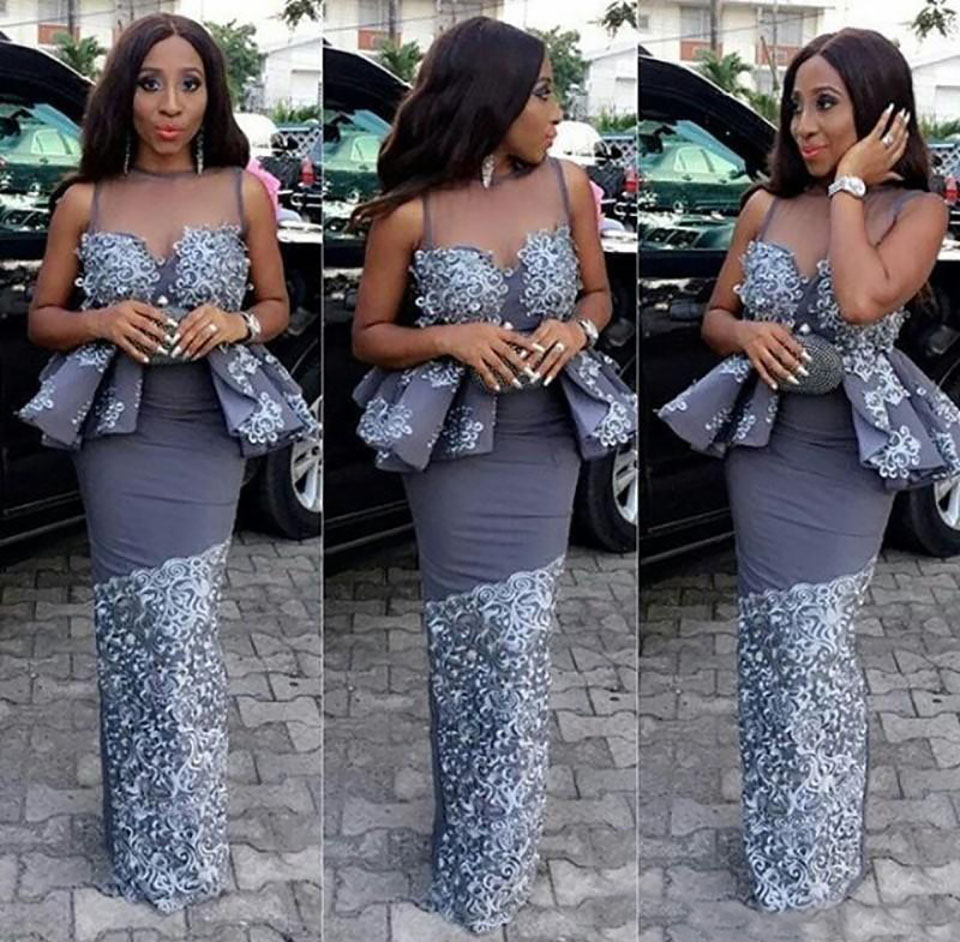 Newest Fashion Shine African Evening Dresses Nigerian Styles Sheer Neck Peplum Floor Length Mermaid Prom Party Gowns, Dark navy
Newest Fashion Shine African Evening Dresses Nigerian Styles Sheer Neck Peplum Floor Length Mermaid Prom Party Gowns, Dark navy