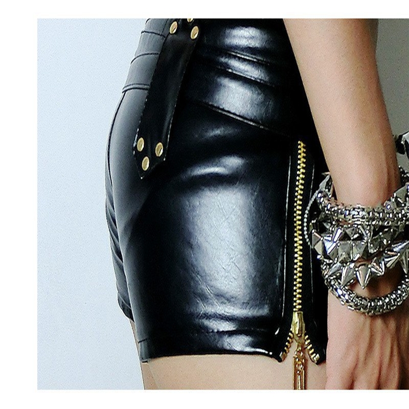 2018 Sexy LaTeX Club Wear Shorts Women PVC Patent Leather Micro Mini Shorts Pole Dance/Disco/Jazz Dance/Hip-hop Hotpants MX200407