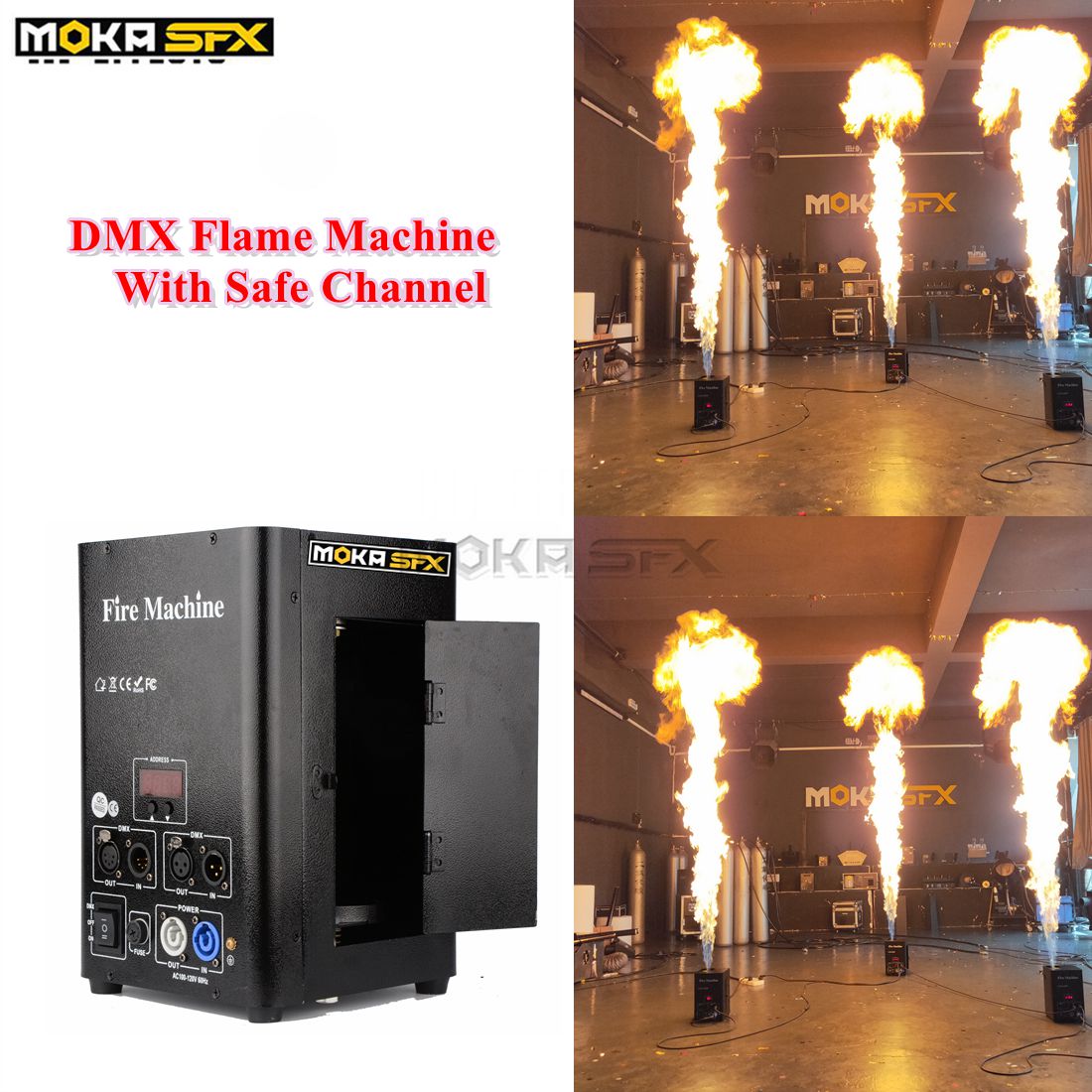 Spain Stock Single-Way Stage Flame Thrower 2CH Dmx Fire Machine Spray 3m High Flame Machine Stage Lighting Effect
Spain Stock Single-Way Stage Flame Thrower 2CH Dmx Fire Machine Spray 3m High Flame Machine Stage Lighting Effect