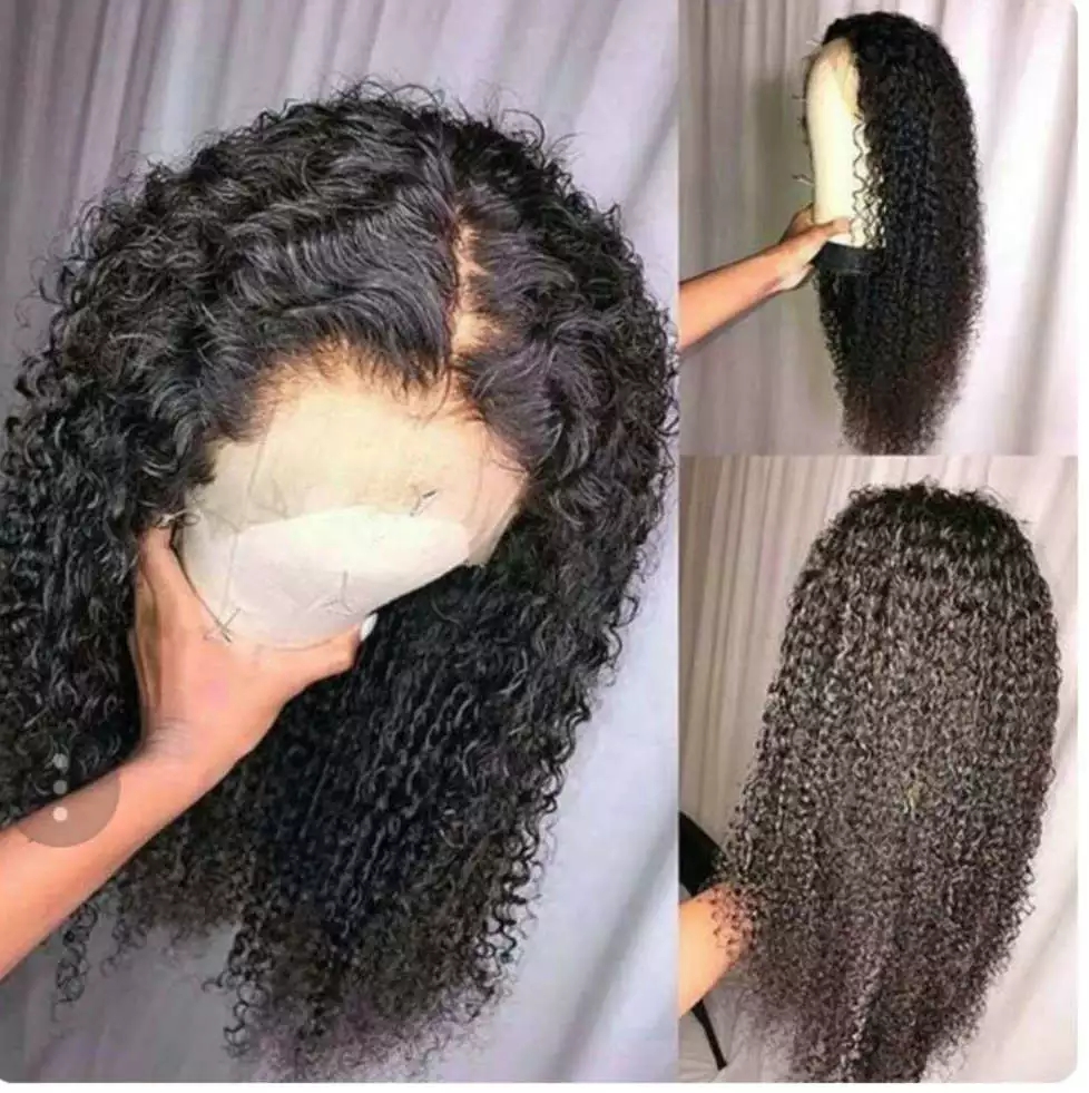 Water wave braided wigs human hair lacef ront hd 360 lace frontal wigs curly full natural curl for black women