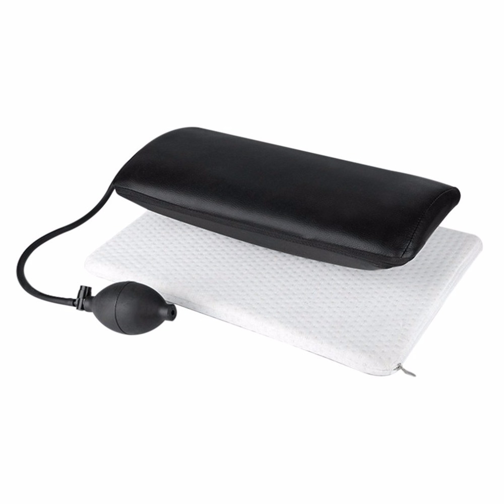Manual Inflatable Spine Pain Relief Back Massage Cushion Lumbar Traction Stretching Device Waist Spine Relax Health Care