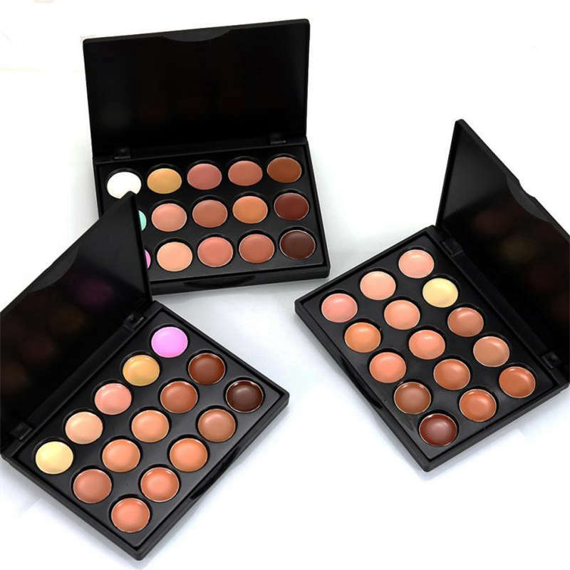 DHL 120 pcs popfeel 10cmx8cmx1cm Mini 15 Colors Face Concealer Palette Camouflage Cream Contour maquille professional corretivo maquiagem