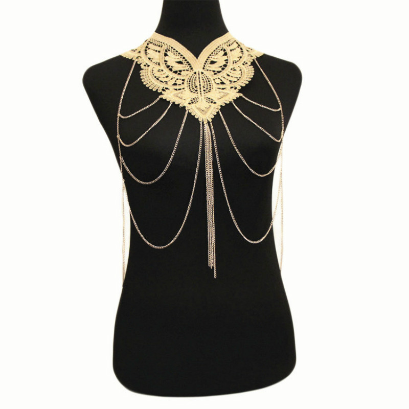 New Fashion Lace Leopard Fake Collares Long Metal Tassel Pendant Necklace Women Hyperbole Multilayer Gold Bodychain Necklaces
New Fashion Lace Leopard Fake Collares Long Metal Tassel Pendant Necklace Women Hyperbole Multilayer Gold Bodychain Necklaces