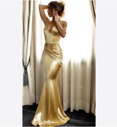 Lady Deep V Party Dress Evening Dress Solid Color Silk Sleeveless Women Body Camis Long Dresses Floor-Length Maxi Dress vestidos veran