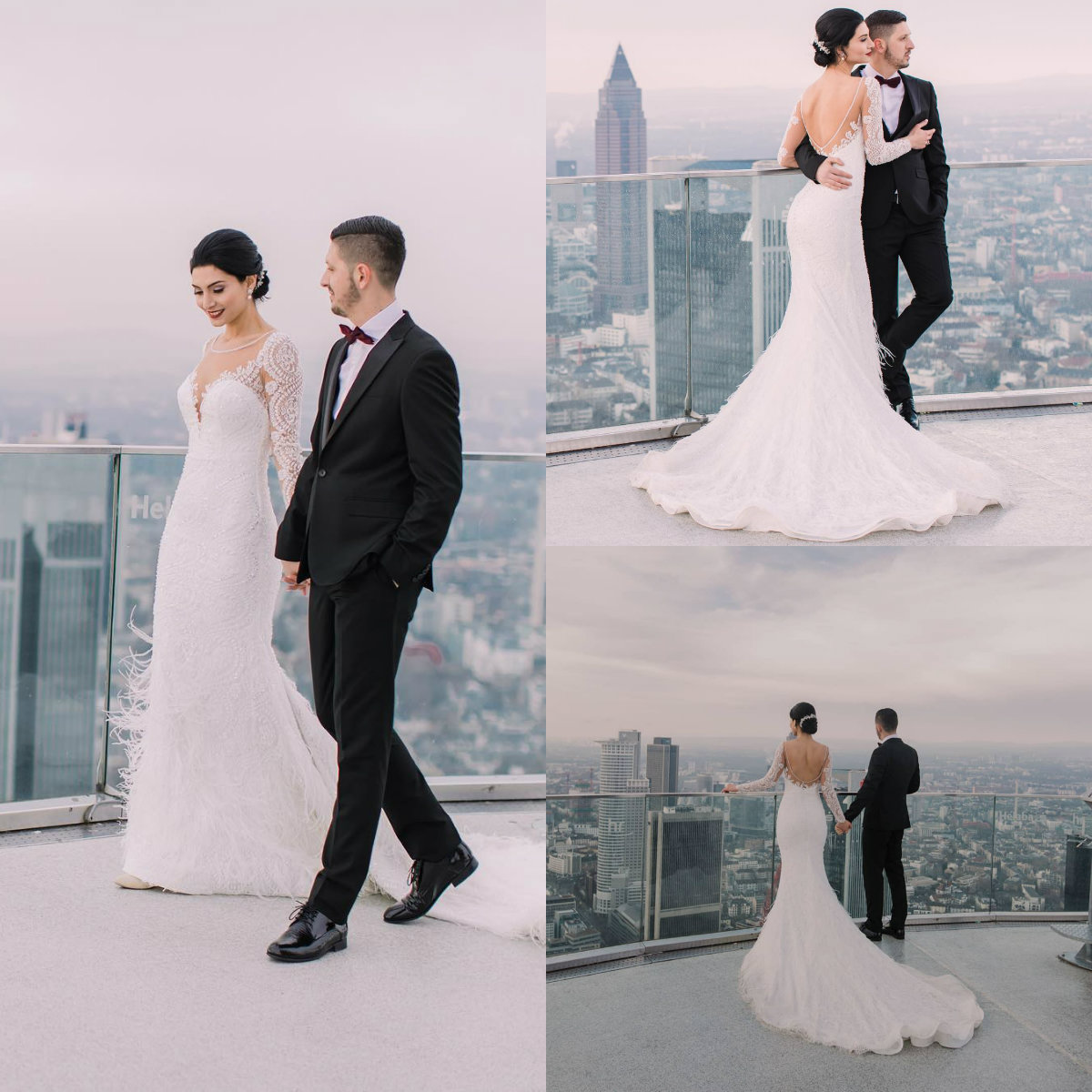 2019 Mermaid Wedding Dresses Lace Applique Feather Backless Long Sleeve Country Wedding Dress Vestidos De Novia Plus Size Bridal Gowns