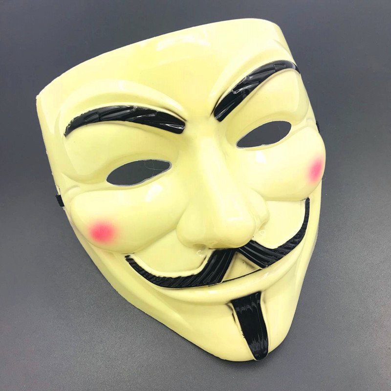 2color Halloween Cosplay Masks Masquerade Masks Full Face V Vendetta Anonymous Guy Fawkes Mask For Vendetta Anonymous Valentine Ba