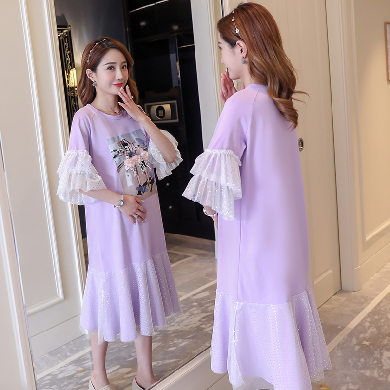 9015# Maternity Clothes Summer Short Sleeve Easy Matching Loose Mid-Long Dress for Pregnant Women Mom Dress, Purple
9015# Maternity Clothes Summer Short Sleeve Easy Matching Loose Mid-Long Dress for Pregnant Women Mom Dress, Purple