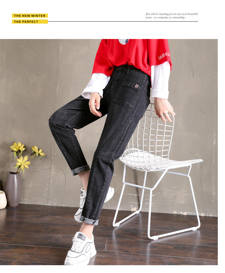 Black Leisure Straight Canister Double-Breasted Tall Waist Inelasticity Female Flash Blue In The Autumn
Black Leisure Straight Canister Double-Breasted Tall Waist Inelasticity Female Flash Blue In The Autumn