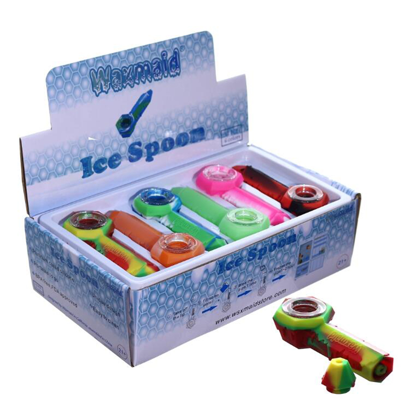Silicone Smoking Tobacco Pipe Cheap Ice Spoon Pipe Water Bong Dab Rig Silicone Hand Pipe for Dry Herb Wax 6 Colors 
Silicone Smoking Tobacco Pipe Cheap Ice Spoon Pipe Water Bong Dab Rig Silicone Hand Pipe for Dry Herb Wax 6 Colors