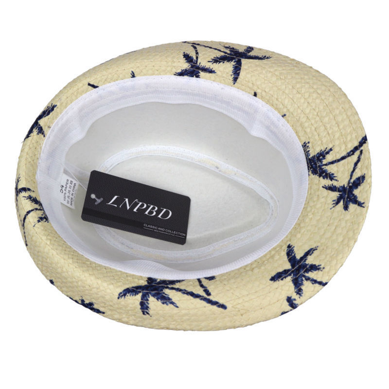 LNPBD 2017 hot sale Summer straw Sun hat kids Beach Sun hat Trilby panama Hat handwork for boy girl Children 4 colour D19011103