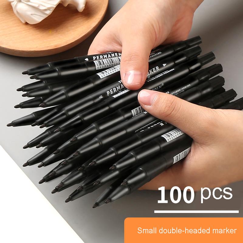 100 black oily small double head mark hook line big head paint pen marker signature pen art supplies
100 black oily small double head mark hook line big head paint pen marker signature pen art supplies
