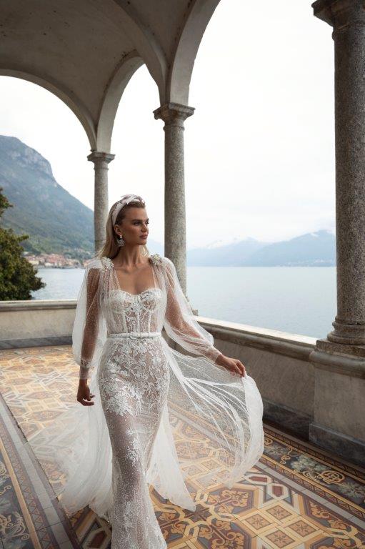 2020 Julie Vino Wedding Dresses Deep Art Deco Inspried Neck Sash Appliques Lace Mermaid Wedding Dresses Sweep Train Bridal Gowns