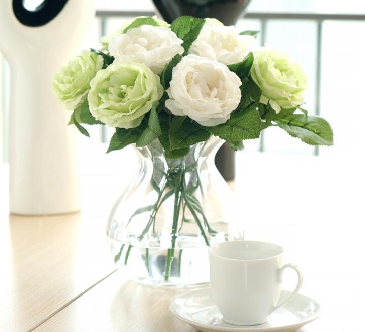 Charming Artificial Silk Fabric Roses Peonies Flowers Bouquet White Pink Orange Green Red for wedding home hotel decoration GB801
Charming Artificial Silk Fabric Roses Peonies Flowers Bouquet White Pink Orange Green Red for wedding home hotel decoration GB801
