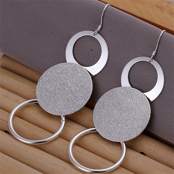 High grade 925 sterling silver Dual sand O piece jewelry set DFMSS017 brand new Factory direct 925 silver necklace earring