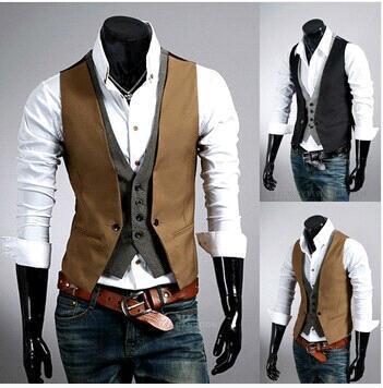 New Spring Fashion New Basic Casual Suit Vest Men,Brand Quality Tank Tops,Faux Two Piece Waistcoat,FreeDrop Ship Plus Size XXXL, Brown
New Spring Fashion New Basic Casual Suit Vest Men,Brand Quality Tank Tops,Faux Two Piece Waistcoat,FreeDrop Ship Plus Size XXXL, Brown