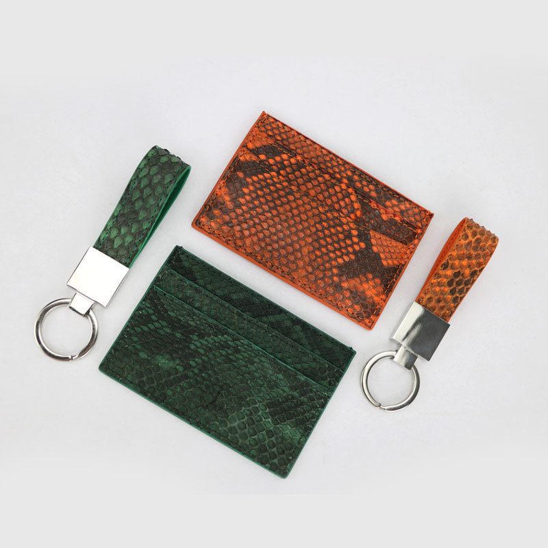Luxury Genuine Python Skin Keychain For Cars Key Doo Keychain Real Python Skin Key Chain Y19052202