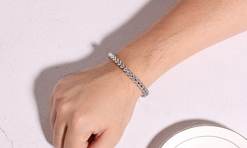 Curb Cuban Double Chains Link Men Bracelet Stainless Steel In Gold Silver Black Color 8.7" Male Pulseira Jewelry BR-625