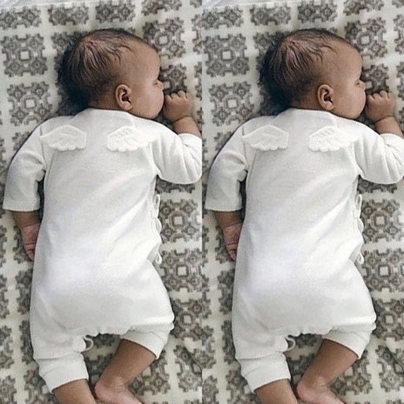 Cute Newborn Jumpsuit Infant Rompers Baby Boy Girl Clothes Solid Color Back Wing Little Angel Romper Playsuit Clothing, White
Cute Newborn Jumpsuit Infant Rompers Baby Boy Girl Clothes Solid Color Back Wing Little Angel Romper Playsuit Clothing, White