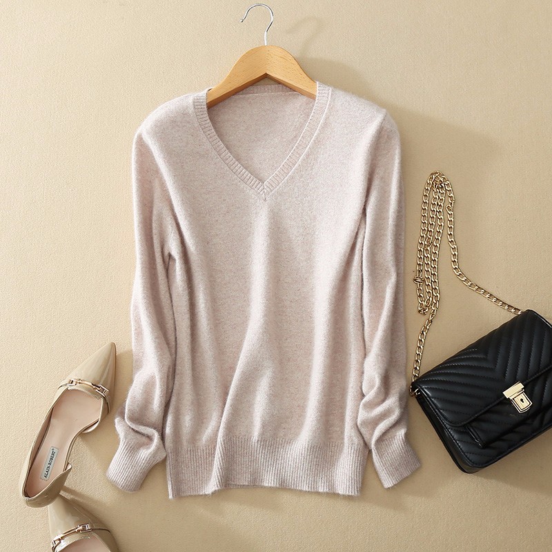 2019 autumn winter cashmere sweater women sweaters and pullovers female V-neck knitted pull femme manche longue sweater от DHgate WW