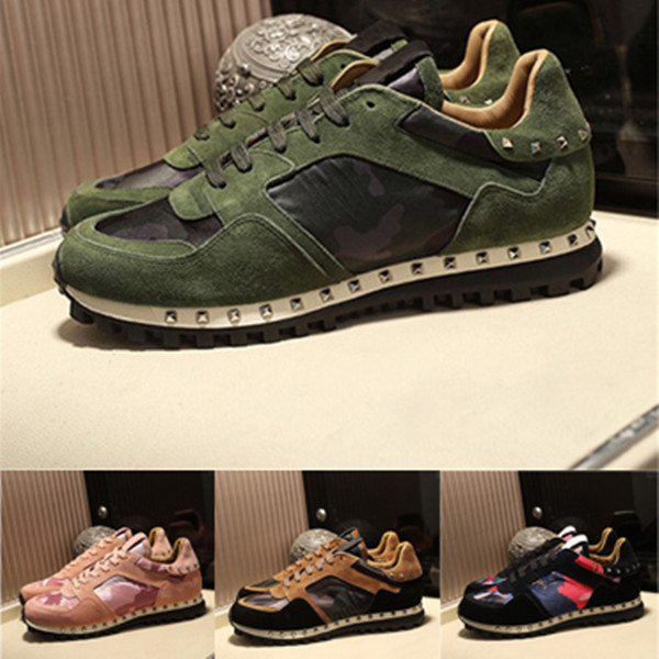 2020 Hot Men Women Flats Fashion trainers Camouflage Sneakers New Color designer shoes Luxury Trainer Casual Shoes Stud Rivet size 35-45
2020 Hot Men Women Flats Fashion trainers Camouflage Sneakers New Color designer shoes Luxury Trainer Casual Shoes Stud Rivet size 35-45