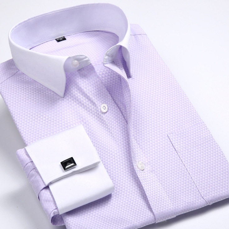 New Style Cotton White Men Wedding/Prom/Dinner Groom Shirts Wear Bridegroom Man Shirt Classic Striped Men Dress Shirts ( 37--46 )