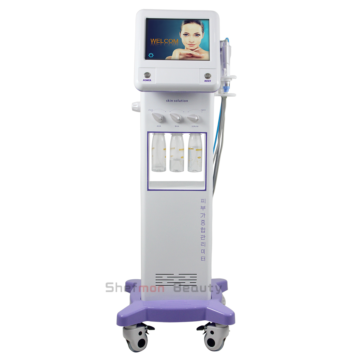 Haute Qualité 5 en 1 Radio Frequecy RF Lifting ultrasons refroidissement massage HydraFacial microdermabrasion Hydro Aqua Peeling machine faciale
