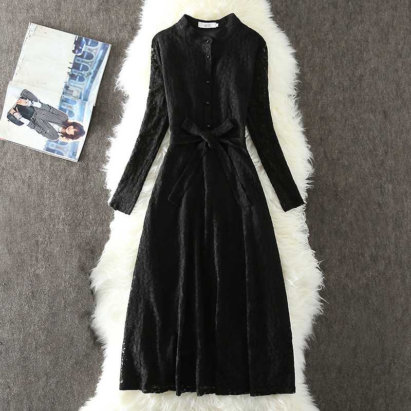 2019 Korean Women A-Line Dress Spring Female Bow Lace Up Stand Collar Party Dress Ladies Elegant Slim Mid-Calf Dresses Vestidos, Tang
2019 Korean Women A-Line Dress Spring Female Bow Lace Up Stand Collar Party Dress Ladies Elegant Slim Mid-Calf Dresses Vestidos, Tang