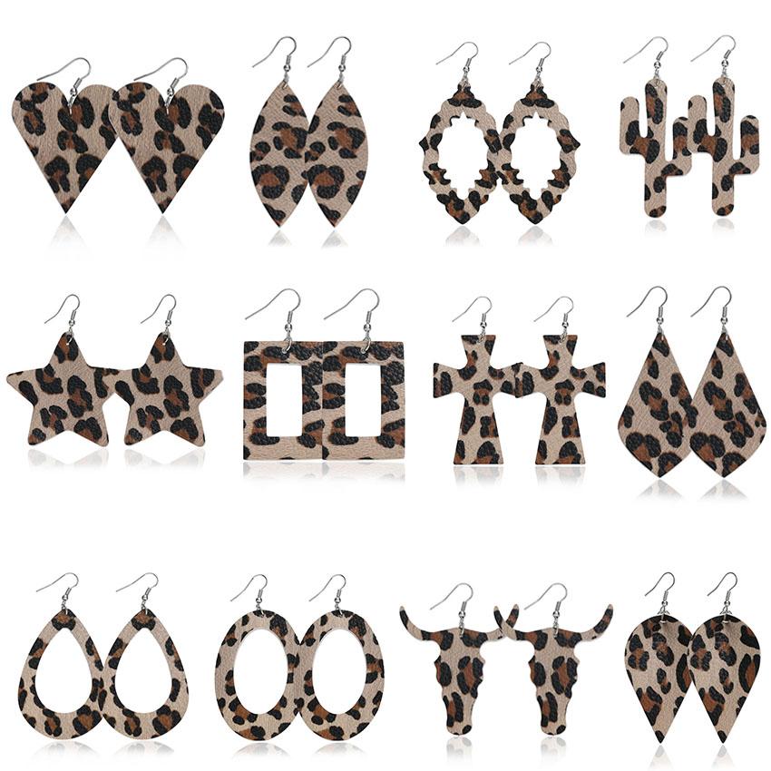 Fashion Geometry Waterdrop PU Leather Earrings Cactus Cross Square Pentagram Bull Earring Dangle Ear Hook Leopard Eardrop Women Jewelry Gift
Fashion Geometry Waterdrop PU Leather Earrings Cactus Cross Square Pentagram Bull Earring Dangle Ear Hook Leopard Eardrop Women Jewelry Gift