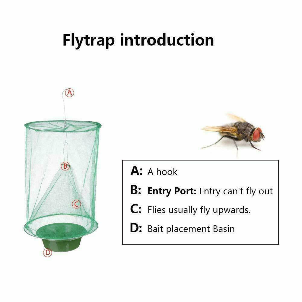 DHL The Ranch Fly Trapper Reusable Pest Bug Reusable Hanging Fly Catcher Killer Cage Mosquito Zapper Cage Net Trap5369695