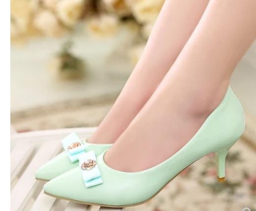2019 bowknot Women's shoes in Spring and Autumn with New style High heel fine heel pointed end @56, Black
2019 bowknot Women's shoes in Spring and Autumn with New style High heel fine heel pointed end @56, Black