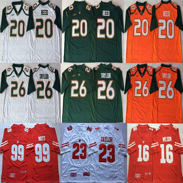 16 Russell Wilson 99 JJ Watt Jonathan Taylor Wisconsin Badgers NCAA Reed 26 Sean Taylor Miami Hurricanes College Football Jerseys
16 Russell Wilson 99 JJ Watt Jonathan Taylor Wisconsin Badgers NCAA Reed 26 Sean Taylor Miami Hurricanes College Football Jerseys