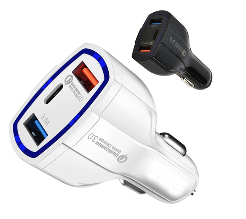 35W 7A 3 Ports Car Charger Type C And USB Charger QC 3.0 With Qualcomm Quick Charge 3.0 fast charging For Mobile Phone GPS smart phone
35W 7A 3 Ports Car Charger Type C And USB Charger QC 3.0 With Qualcomm Quick Charge 3.0 fast charging For Mobile Phone GPS smart phone