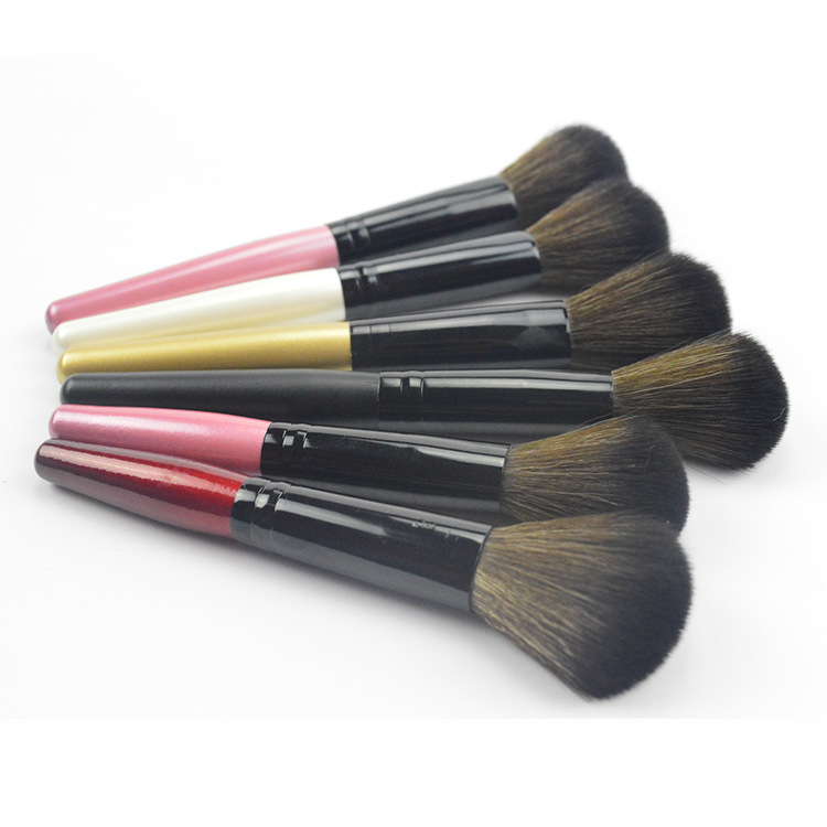 Newest single makeup brushes for blush loose powder cosmetics wood handle soft nylon hair make-up tools & accessories 5 colors drop shipping