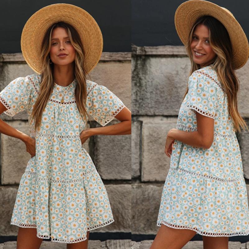 Short sleeve casual summer 2020 floral mini woman dress vestidos robe femme flower ladies dresses sundress womens clothing new
Short sleeve casual summer 2020 floral mini woman dress vestidos robe femme flower ladies dresses sundress womens clothing new
