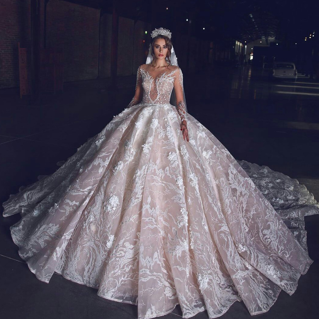 Princess Wedding Dresses Off Shoulder Long Sleeves Lace Appliqued Beads Bridal Gowns Sweep Train Ball Gown Wedding Dress Robe De Mariée, Pink
Princess Wedding Dresses Off Shoulder Long Sleeves Lace Appliqued Beads Bridal Gowns Sweep Train Ball Gown Wedding Dress Robe De Mariée, Pink