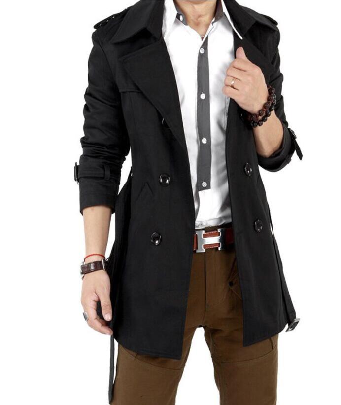 Trench Coat Classic Double Breasted Mens Long Coat Mens Designer Winter Coats Long Jackets & Coats British Style Overcoat