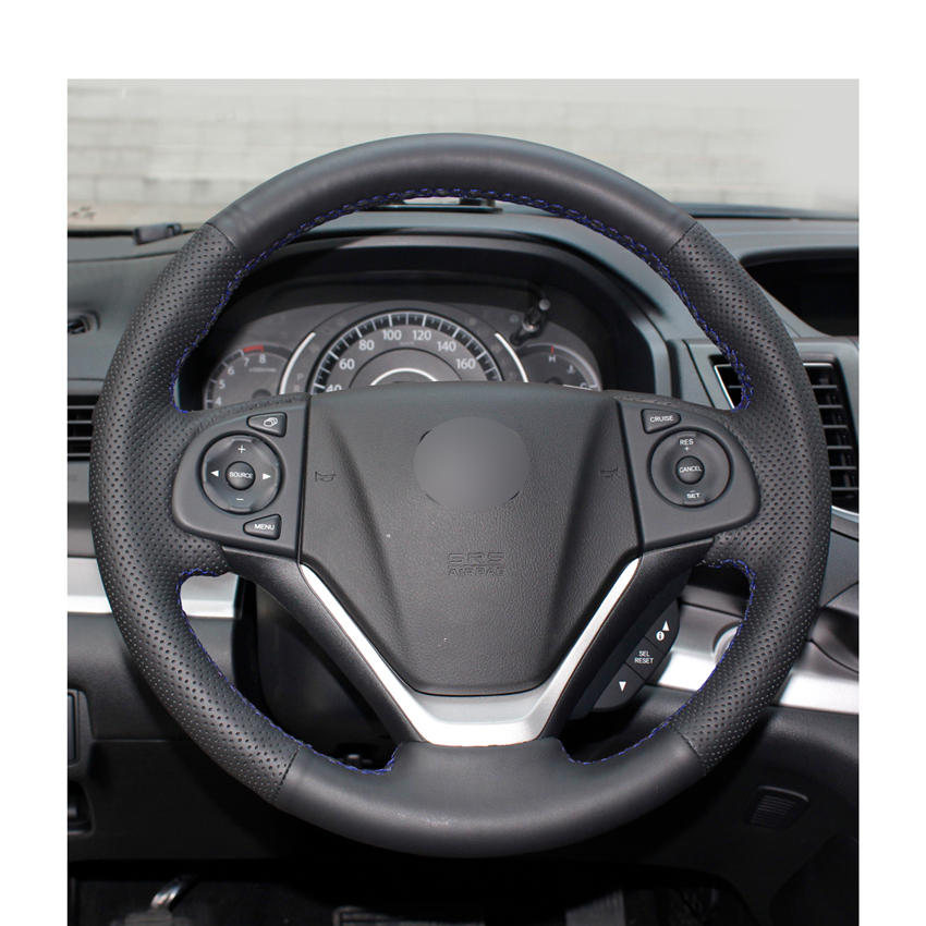 

Hand-stitched PU Artificial Leather Car Steering Wheel Cover for Honda CR-V CRV 2012 2013 2014 2015 2016 Accessories