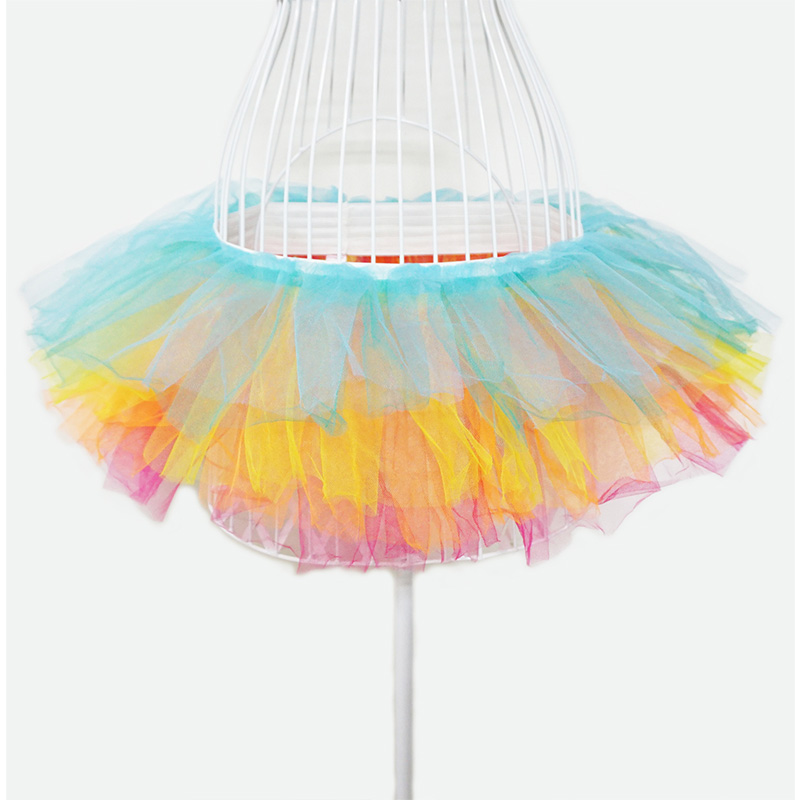 Women Ruffle Mini Tutu Skirt Halloween Christmas Festival School Girl Stage Night Club Party Show Dance Mesh Tulle Petticoat