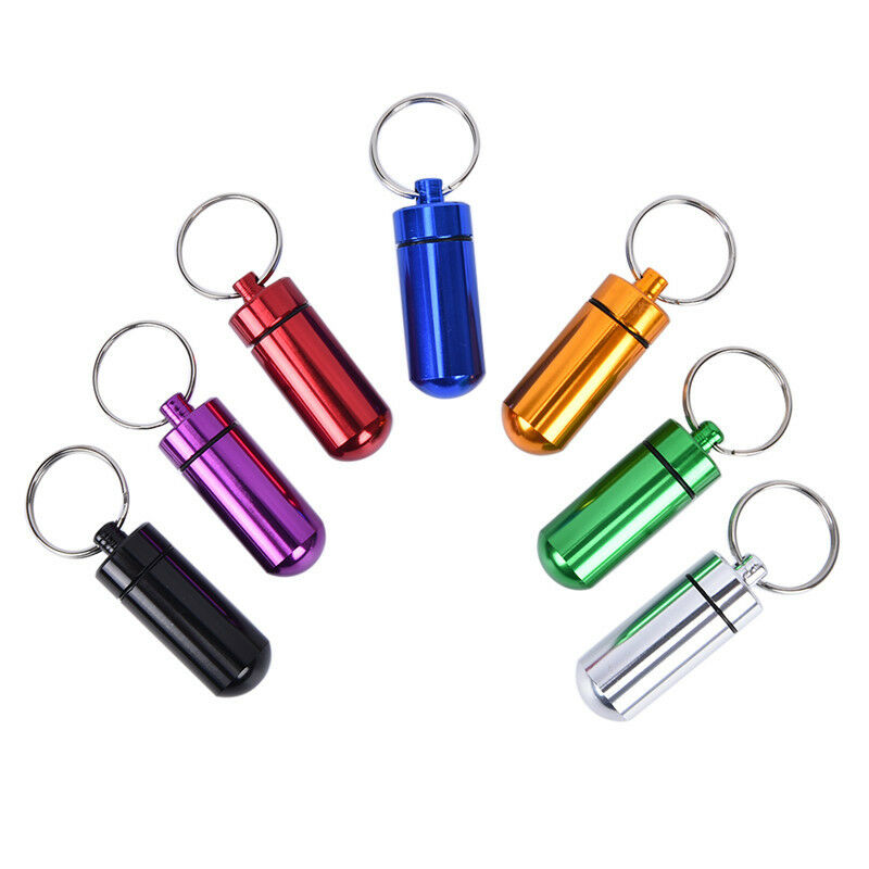 DHL FEDEX Fast Ship 1000pcs 17X48mm aluminum alloy Boxes Metal Waterproof Pill Box Case keyring Key Chain Ring Medicine Storage Organizer Bottle Holder Container, Black
DHL FEDEX Fast Ship 1000pcs 17X48mm aluminum alloy Boxes Metal Waterproof Pill Box Case keyring Key Chain Ring Medicine Storage Organizer Bottle Holder Container, Black