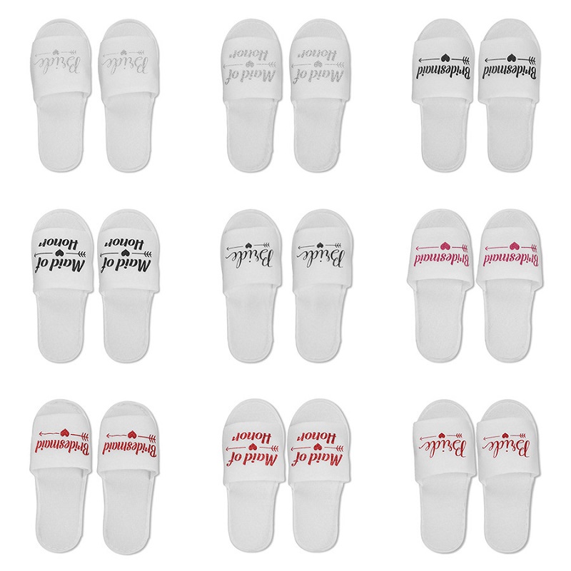 Brides Bridesmaid slippers Wedding Bridal Shower Party Gift Maid of Honor party favors Wedding Disposable Slippers open toe closed toe
Brides Bridesmaid slippers Wedding Bridal Shower Party Gift Maid of Honor party favors Wedding Disposable Slippers open toe closed toe