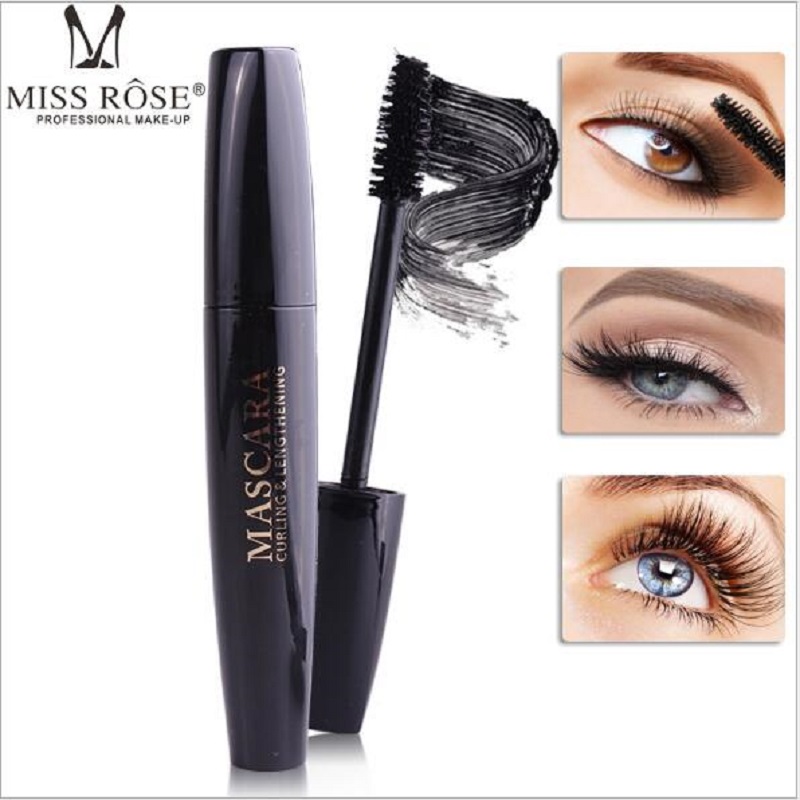 

Eye Makeup Miss Rose 4D Mascara Waterproof long lasting Curling Thick Black Mascara 4D Silk Fiber Lashes Extention Mascara Makeup Eyelashes